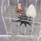 Raft Shabby Chic din fier forjat alb