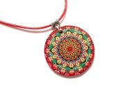  colier lemn mandala