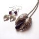 Set aripi ingerasi cu agate mov