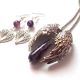Set aripi ingerasi cu agate mov