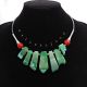 Colier statement cu agate naturale i mrgele de s