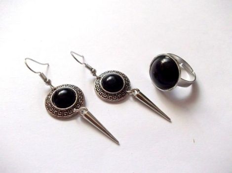 Set inel si cercei cu onix