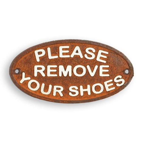 Placheta decorativa"Remouve shoes"