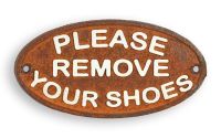 Placheta decorativa"Remouve shoes"