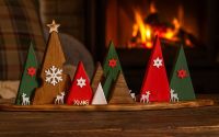 Decoraiune de Crciun  peisaj festiv rustic