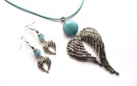 Set aripi ingerasi cu aquamarin 