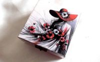 cutie lemn decorata