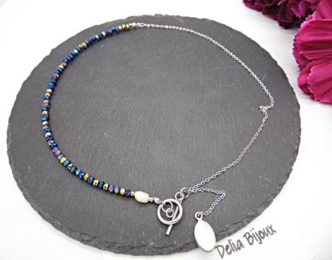 Colier handmade versatil - cristale electroplacate