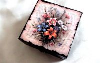cutie lemn decorata 