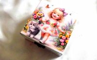 cutie lemn decorata 