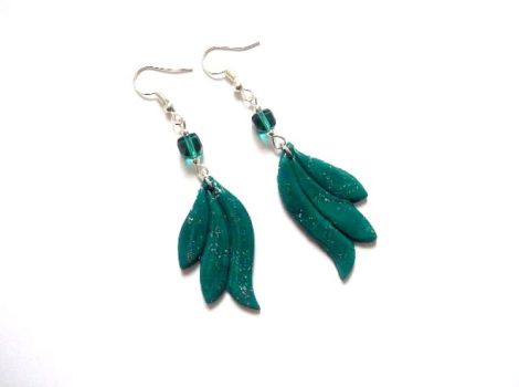 cercei fimo verde