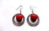 cercei howlite rosu 