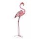 Pasare flamingo din metal vopsit roz 
