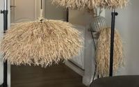 Lustra pendul cu abajur fibre naturale Bali