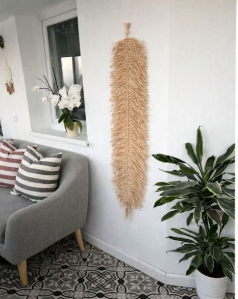 Ornament perete Boho fibre naturale