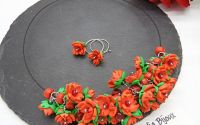 Set Bijuterii Handmade Colier i Cercei cu Flori R