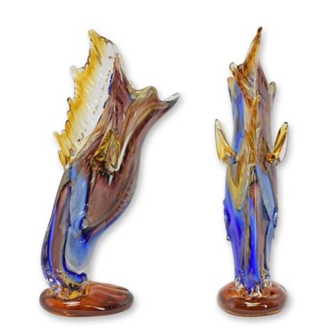 Cap de cal-vaza din sticla Murano