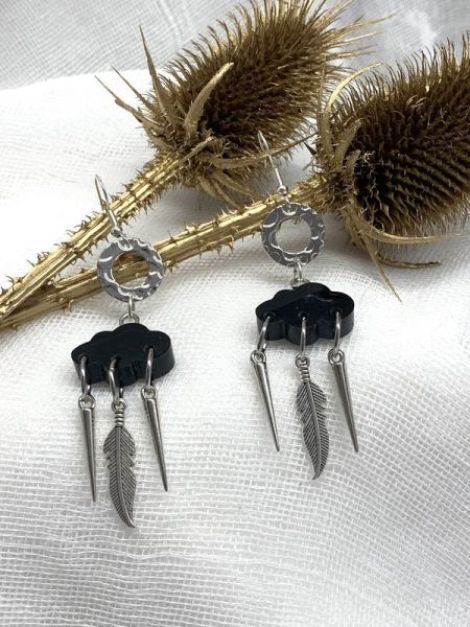 Cercei handmade din rasina 01329