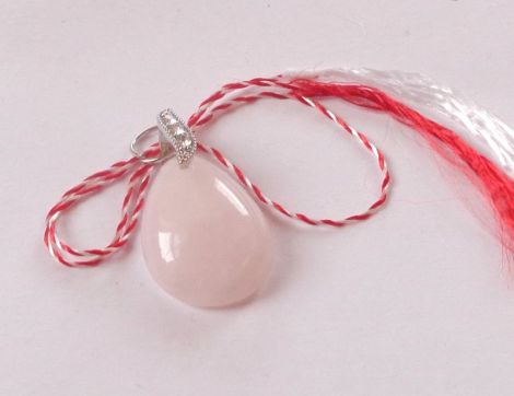 Pandantiv cuart roz - martisor