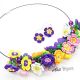 Set bijuterii handmade - flori multicolore colier 