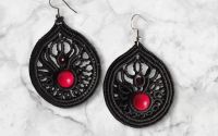 Cercei macrame Noir