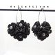 Set bijuterii cu flori negre cod1380