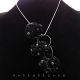 Set bijuterii cu flori negre cod1380