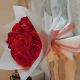 Buchet trandafiri din satin
