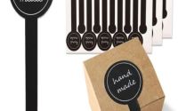 Etichete autoadezive negru "handmade"