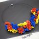 Colier handmade statement - Tricolorul Romaniei c