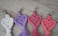 Breloc macrame inima 
