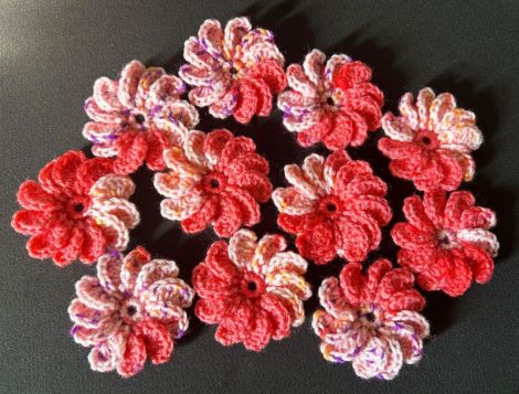 Lot de flori crosetate
