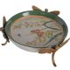 Fructiera Craquelle din portelan cu bronz
