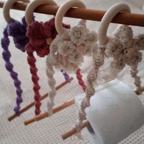 Suport pentru hartie igienica macrame