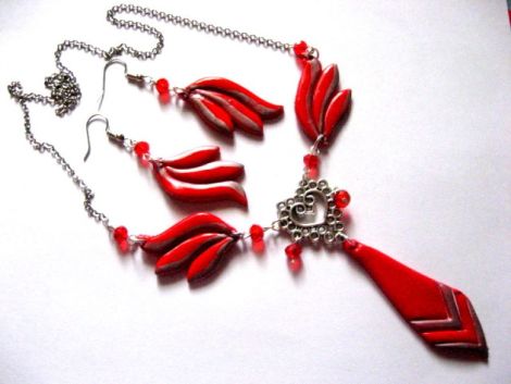 set bijuterii cu fimo si cristale 