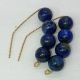 Cercei hipoalergenici cu pietre  Lapis lazuli 4cm