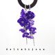 Cercei Handmade unicat cu flori mov cod1383