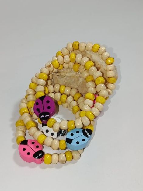  Martisor Copii Margele Galbene de lemn