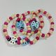 Martisor Copii din Margele Roz Fucsia de Lemn