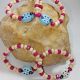 Martisor Copii din Margele Roz Fucsia de Lemn