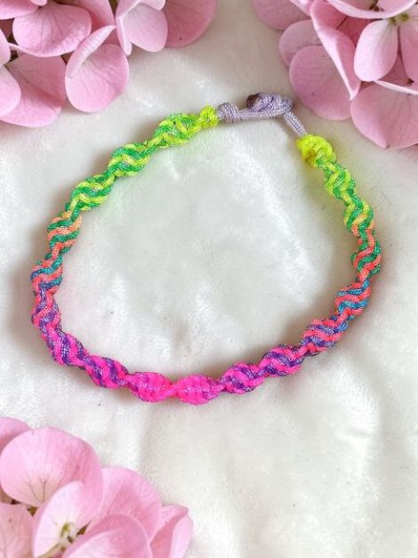 Bratar Copii din Snur Impletit Neon