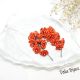 Cercei Handmade unicat cu flori rosii cod1386