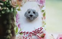 Martisor Brosa Catelus Gri