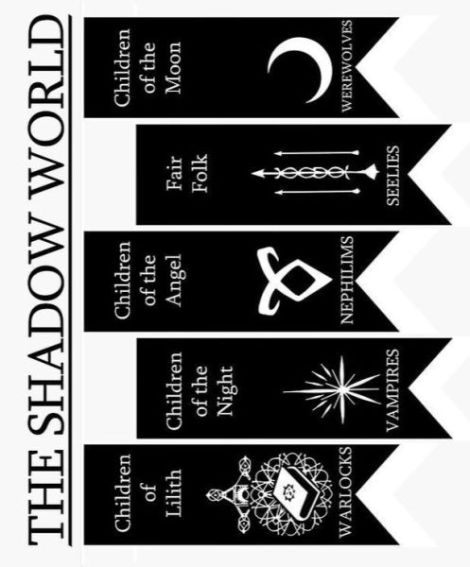 Set 5 semne de carte Shadow Hunters