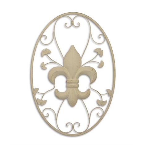 Decoratiune de perete din metal cu un crin