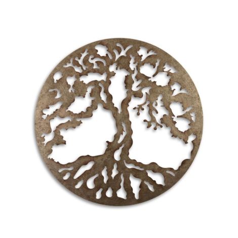 Decoratiune de perete din metal cu copac