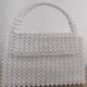 Geanta handmade din margele albe