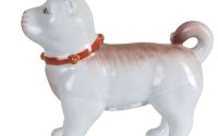 Catel-figurina din portelan pictat