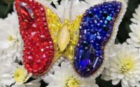 Brosa unicat fluture tricolor