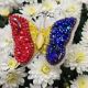 Brosa unicat fluture tricolor